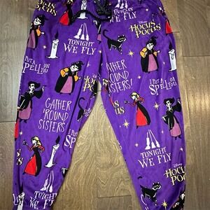 Disney Hocus Pocus Women's Lounge Pants Purple‎ Sanderson Sisters M